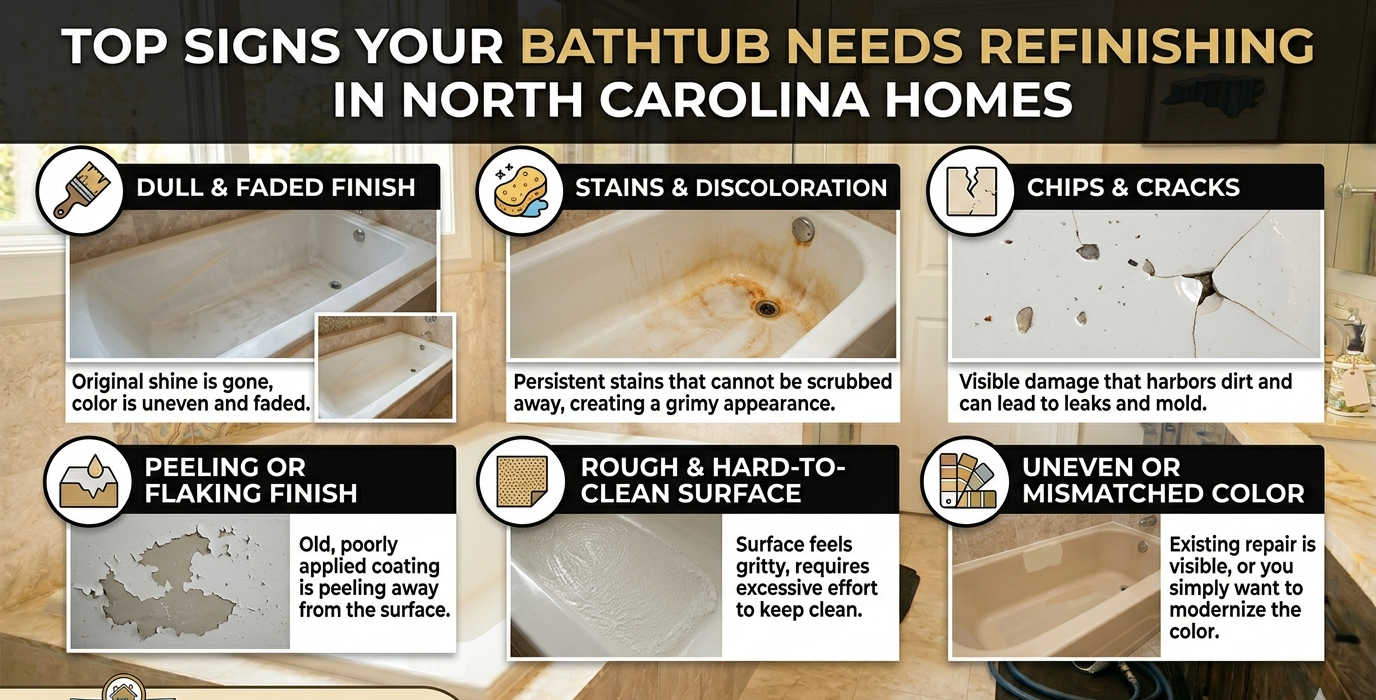 Top Signs Your Bathtub Needs Refinishing in North Carolina Homes