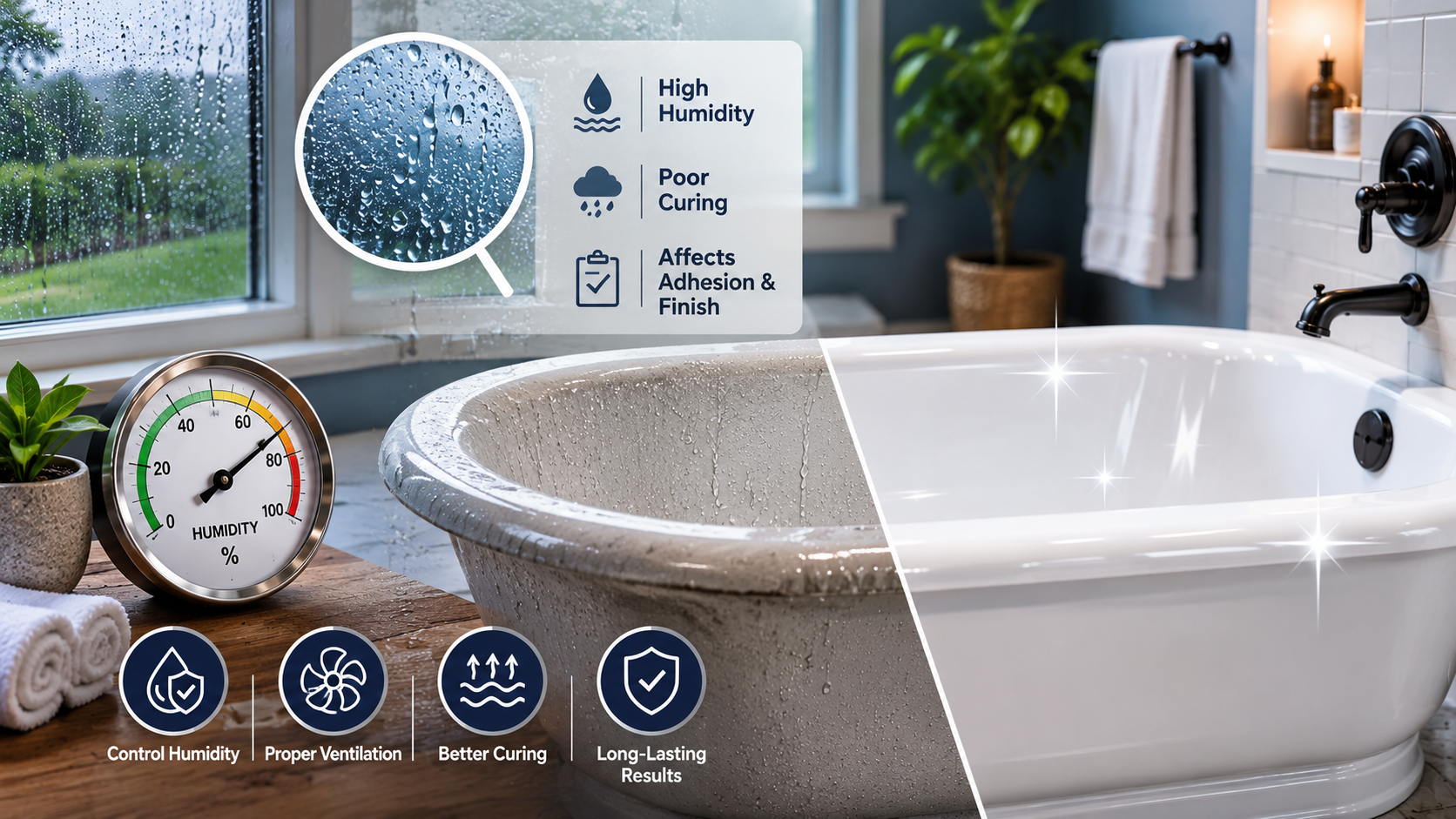 Does Humidity in North Carolina Affect Bathtub Reglazing Results?