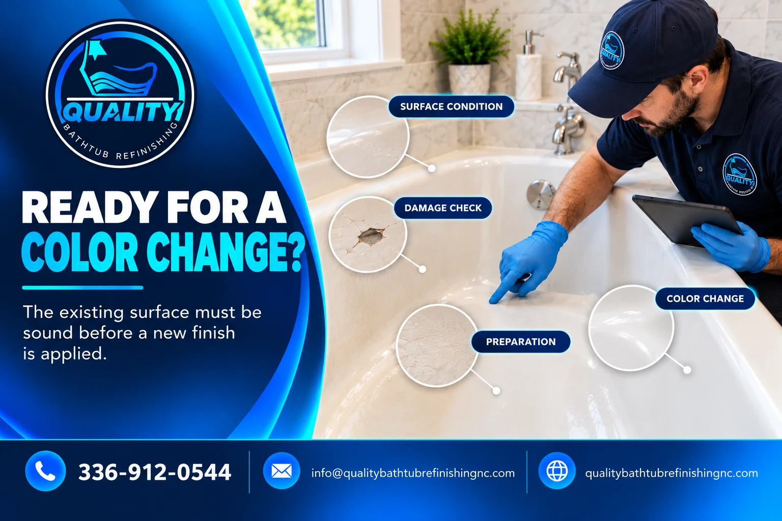 Beige bathtub transformed into a clean white finish through professional bathtub refinishing.